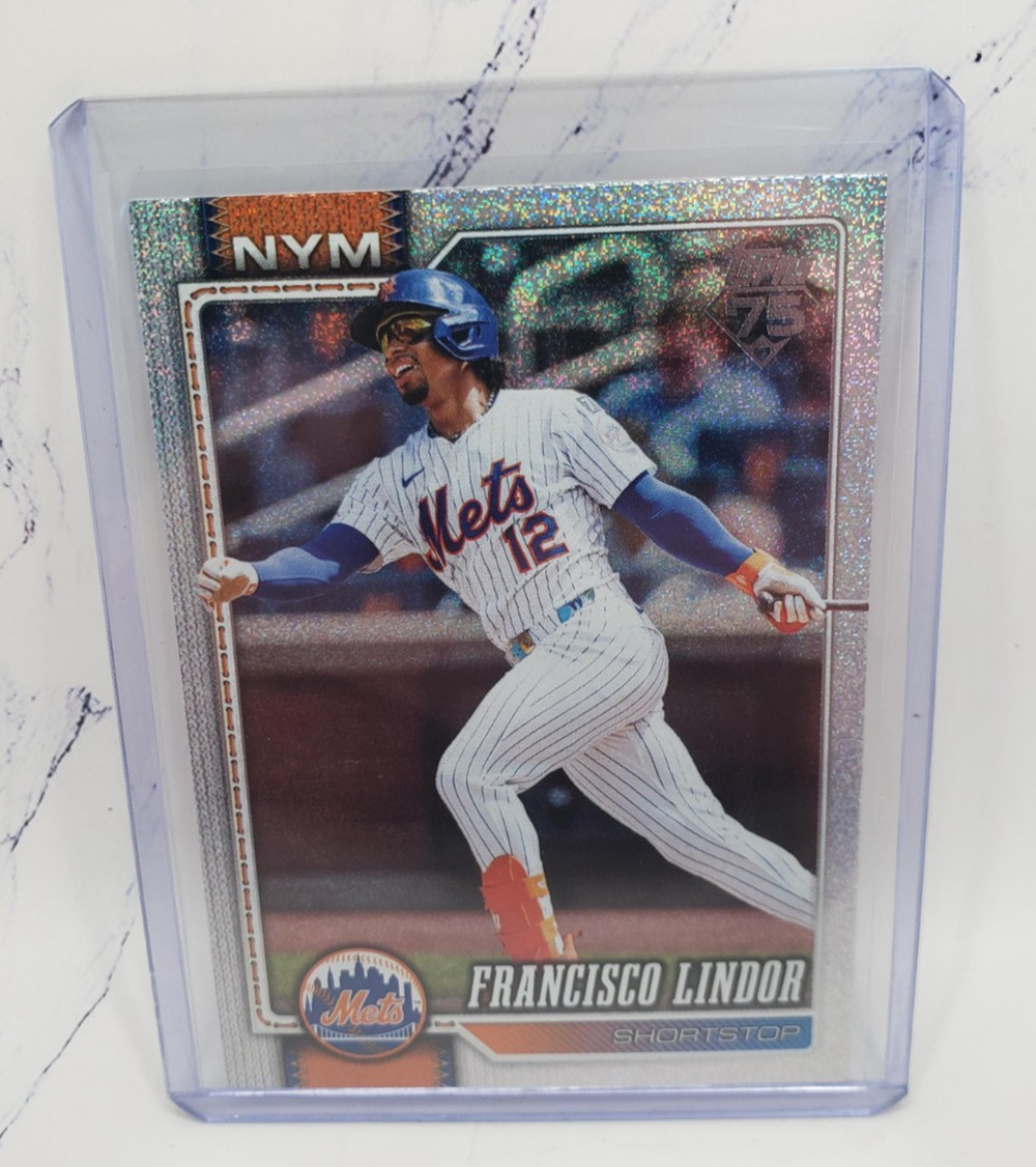 Topps 2026 Series 1 Francisco Lindor Sand Glitter Parallel #123 New York Mets
